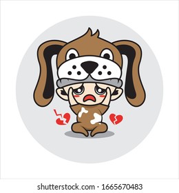 Dog mascot cute characters activity illustration