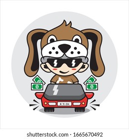 Dog mascot cute characters activity illustration