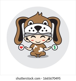Dog mascot cute characters activity illustration