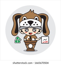 Dog mascot cute characters activity illustration