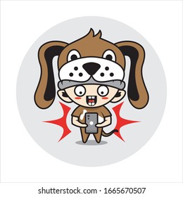 Dog mascot cute characters activity illustration