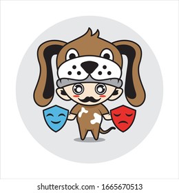Dog mascot cute characters activity illustration