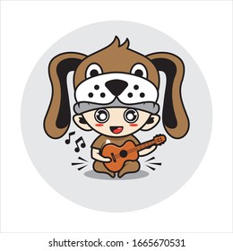 Dog mascot cute characters activity illustration