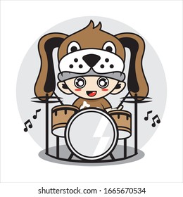 Imagen de actividad de personajes lindos de mascota de perro
