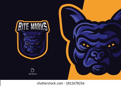 dog mascot game logo for sport ans esport team illustration 