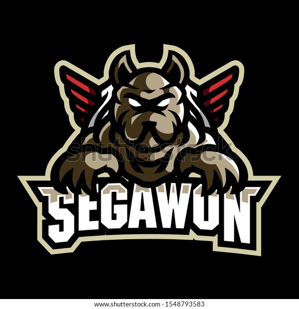 Dog Mascot Gaming Logo Template Stock Vector (Royalty Free) 1548793583