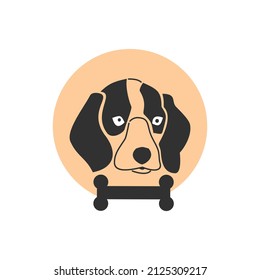 Dog mascot icon pet logo design vector image