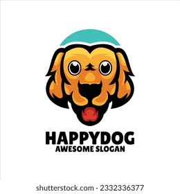 dog mascot illustration logo design