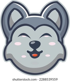 Dog mascot logo cute dog