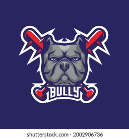 Vector de diseño de logotipo de mascota de perro con un moderno estilo de ilustración para impresión de insignias, emblemas y camisetas. Ilustración del perro macho para el equipo deportivo.