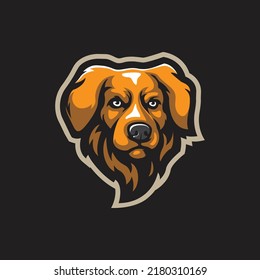Dog mascot logo design vector with modern illustration concept style for badge, emblem and t shirt printing. Dog head illustration.
