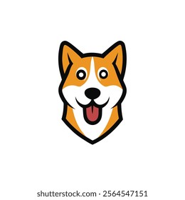 dog mascot logo design vector art illustration on white background