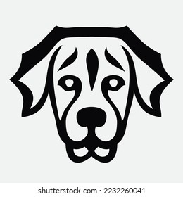 Logo des Hundes, Vektordesign des Hundes, Logo-Design der Tiere, Logo-Minimallogo, Branding, Design des kreativen Logos, Vektorgrafik, Vektorgrafik des Sporthundes, Vektorsymbol des Esports, Monochrom, Monoline