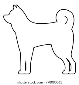 dog mascot silhouette icon
