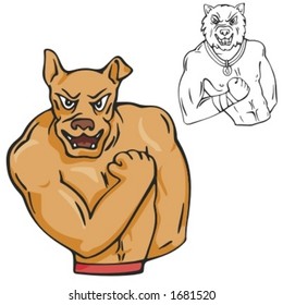 Dog Mascot for sport teams. Great for t-shirt designs, school mascot logo and any other design work. Ready for vinyl cutting.