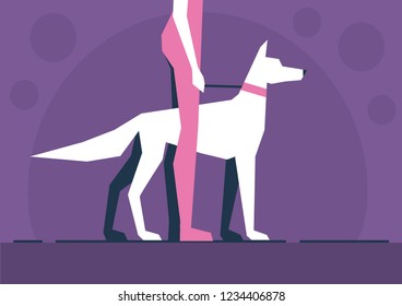 Dog with master