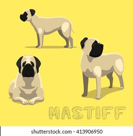 Dog Mastiff Cartoon Vector Illustration