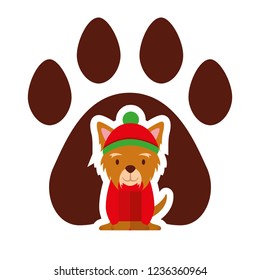 dog merry christmas card