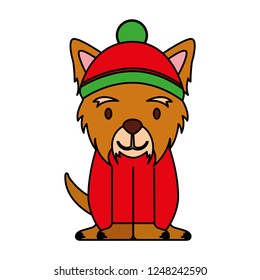 dog merry christmas card