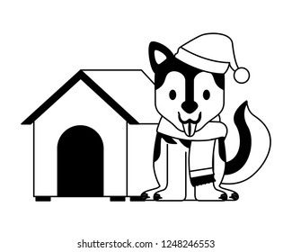 dog merry christmas card