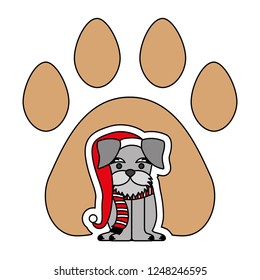 dog merry christmas card
