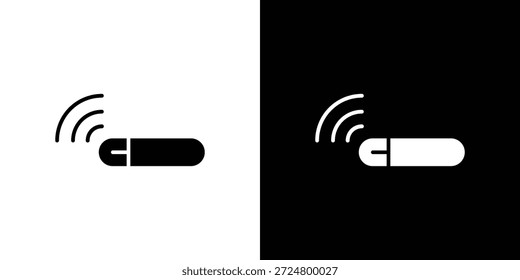Pacote de design de ilustração plana do vetor da silhueta do ícone do microchip do cão.