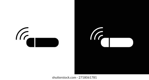 Icono de microchip de perro. Pictograma simple de alta calidad. Estilo sólido moderno