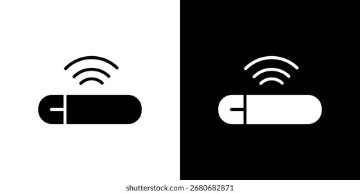 Dog microchip icon symbol. simple design editable.