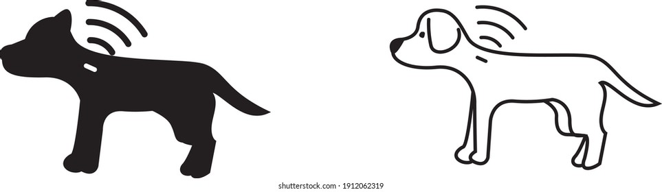 Dog microchip icon , vector illustration