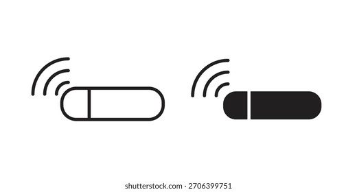 Dog microchip icon vector illustration. Flat design. Graphic design vector symbols.