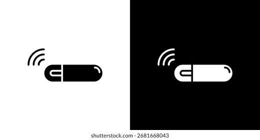 Dog microchip icon Vector Silhouette for graphic and web design collection