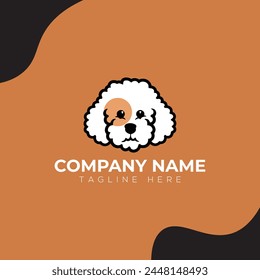 Diseño de logotipo de ilustración moderna minimalista para perros