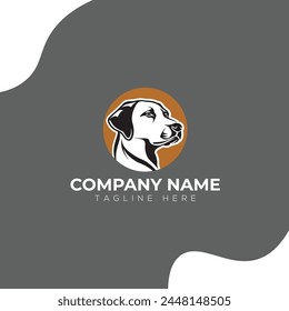 Dog minimalist modern illustration logo design