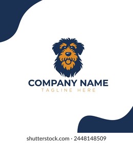 Dog minimalist modern illustration logo design