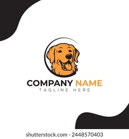 Dog minimalist modern illustration logo design