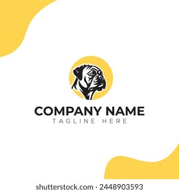 Dog minimalist modern illustration logo design