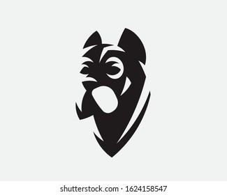 Dog modern logo. Dog's head emblem design editable for your business. Vector illustration.