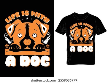 dog modern stylish typography vector custom t-shirt design template