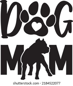 Dog Mom 1 Dog Svg Vector File svg