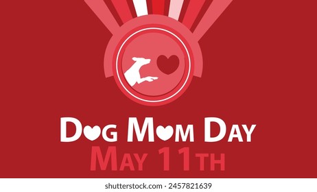 Dog Mom Day vector banner design