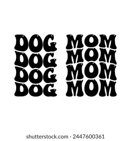 Dog mom funny wave design