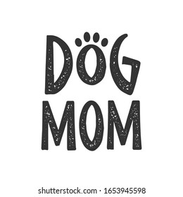 Mamá perro escribe texto, diseño de amor de mascota.