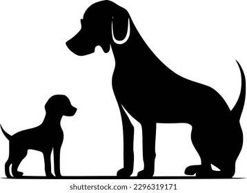 Dog Mom - Minimalist and Flat Logo - Vector illustration