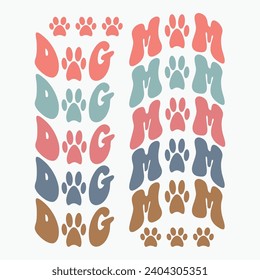 Dog mom retro t shirt sublimation