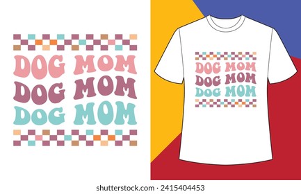 Dog mom t shirt design print template