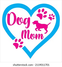 Dog mom t-shirt design, vector file.