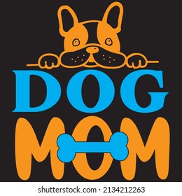 dog mom t-shirt design vector file