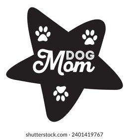 Dog Mom t-shirt design vector file