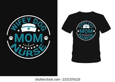 Dog mom typography t shirt design