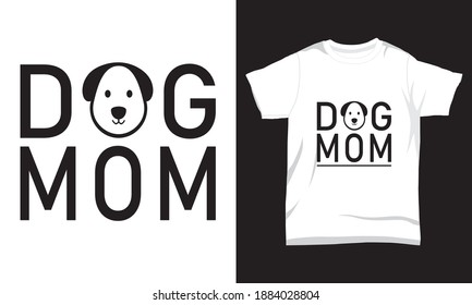 " Dog mom " typography t-shirt